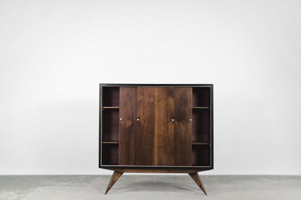 Mid-Century Modern Scandinavian Vintage Walnut Cabinet, 1960s-ZAA-1086817