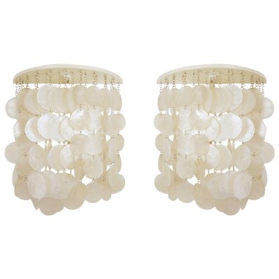 Mid-Century Modern Sea Shell Wall Sconces, Set of 2-JG-1349167