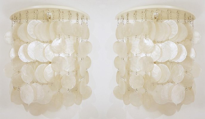 Mid-Century Modern Sea Shell Wall Sconces, Set of 2-JG-1349167