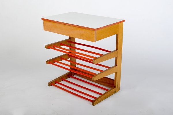 Mid-Century Modern Shoe Rack Side Table, 1960s-VHD-1389517