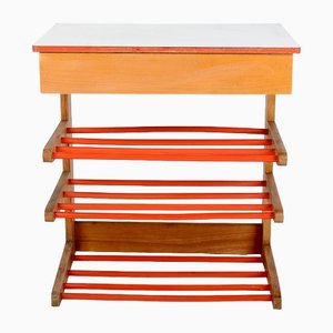 Mid-Century Modern Shoe Rack Side Table, 1960s-VHD-1389517