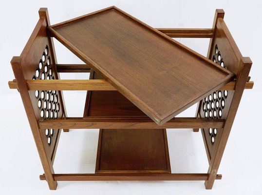 Mid-Century Modern Side Table With Removable Trays-JG-1256726