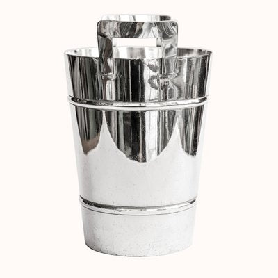 Mid-Century Modern Silver Plated Champagne Cooler and Ice Bucket, 1950s-YK-2024569