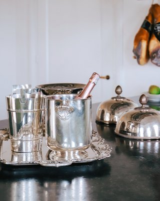 Mid-Century Modern Silver Plated Champagne Cooler and Ice Bucket, 1950s-YK-2024569