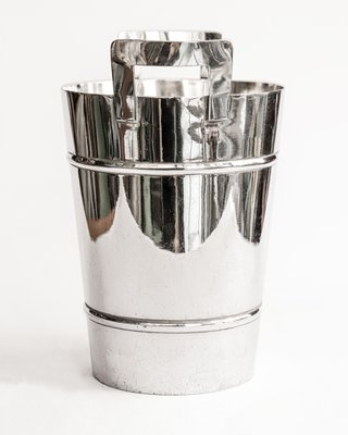 Mid-Century Modern Silver Plated Champagne Cooler and Ice Bucket, 1950s-YK-2024569