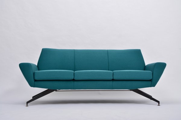 Mid-Century Modern Sofa with Metal Base by Rossi di Albizzate for Lenzi, 1950s-FN-754450