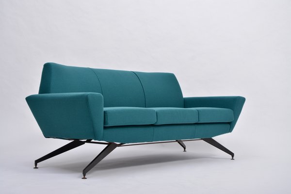 Mid-Century Modern Sofa with Metal Base by Rossi di Albizzate for Lenzi, 1950s-FN-754450