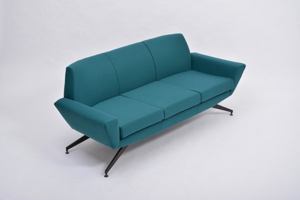 Mid-Century Modern Sofa with Metal Base by Rossi di Albizzate for Lenzi, 1950s-FN-754450