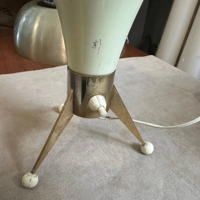 Mid-Century Modern Sputnik Desk Lamp in Aluminum and Brass, 1960s-NMK-2043754