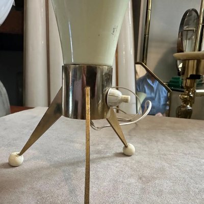 Mid-Century Modern Sputnik Desk Lamp in Aluminum and Brass, 1960s-NMK-2043754