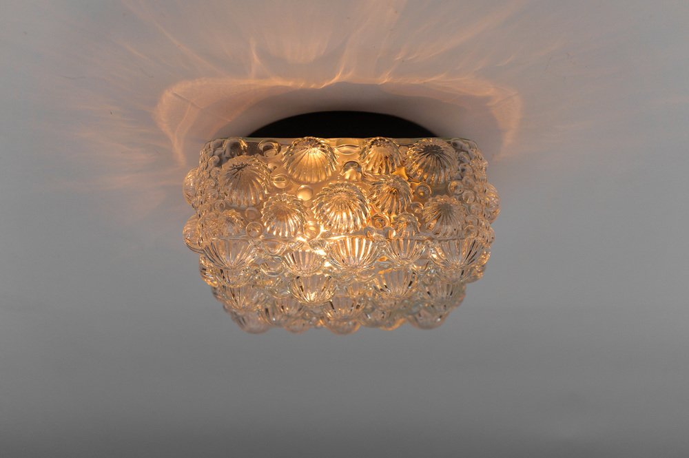 Mid-Century Modern Square 3d Fossil Shell-Shaped Flush Mount, 1960s