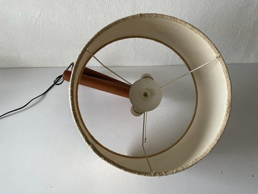 Mid-Century Modern Swedish Adjustable Wall Lamp in Wood with Fabric Shade, 1960s-RDS-1420009