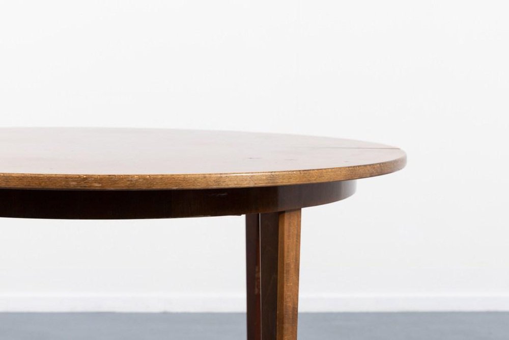 Mid-Century Modern Swedish Dining Table and Chairs by Nils Jonsson for Hugo Troeds, Set of 5