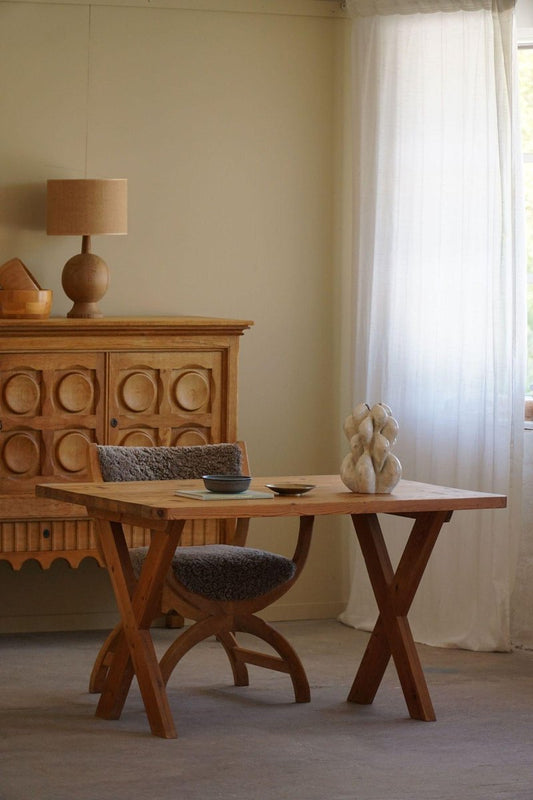 Mid-Century Modern Swedish Pine Desk by Roland Wilhelmsson, 1960s