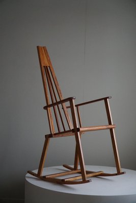 Mid-Century Modern Swedish Sculptural Rocking Chair in Pine, 1960s-MXF-1808370