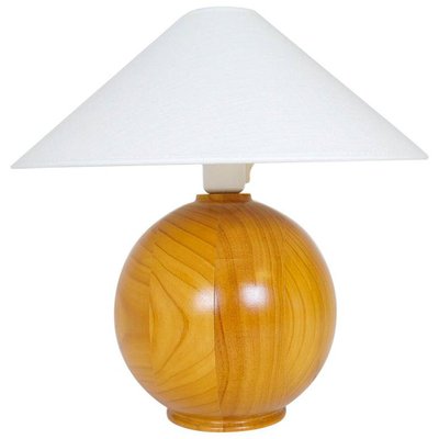 Mid-Century Modern Swedish Solid Pine Sculptural Table Lamp, 1970s-UYK-1191707