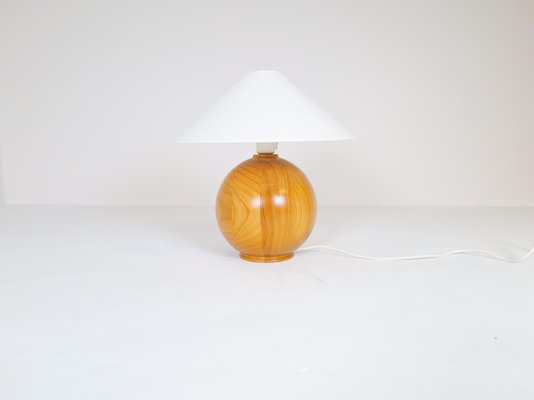 Mid-Century Modern Swedish Solid Pine Sculptural Table Lamp, 1970s-UYK-1191707