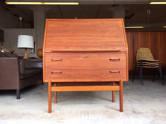 Mid-Century Modern Swedish Teak Secretary Writing Desk by Arne Wahl Iversen-WSA-1315733