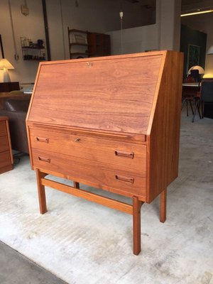 Mid-Century Modern Swedish Teak Secretary Writing Desk by Arne Wahl Iversen-WSA-1315733