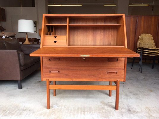 Mid-Century Modern Swedish Teak Secretary Writing Desk by Arne Wahl Iversen-WSA-1315733