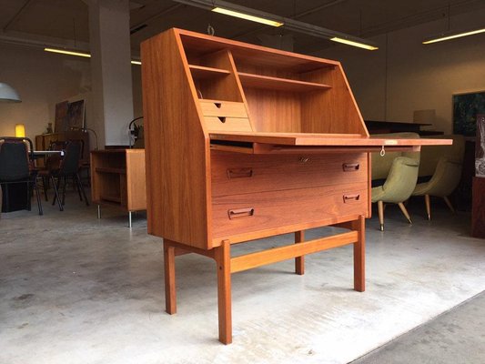 Mid-Century Modern Swedish Teak Secretary Writing Desk by Arne Wahl Iversen-WSA-1315733