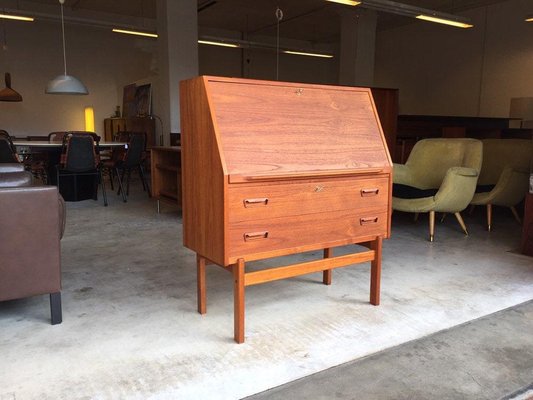 Mid-Century Modern Swedish Teak Secretary Writing Desk by Arne Wahl Iversen-WSA-1315733