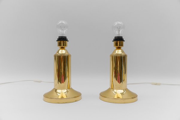 Mid-Century Modern Table Lamp in Brass, 1960s, Set of 2-KQB-1812013