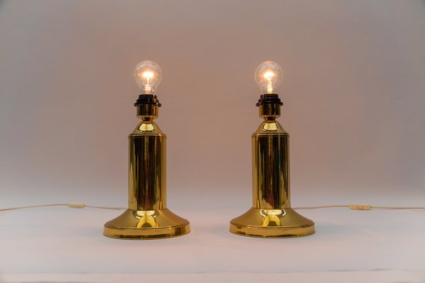 Mid-Century Modern Table Lamp in Brass, 1960s, Set of 2-KQB-1812013