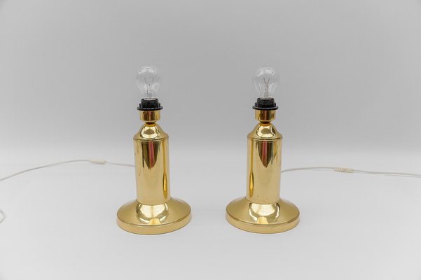 Mid-Century Modern Table Lamp in Brass, 1960s, Set of 2-KQB-1812013