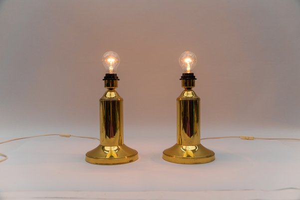 Mid-Century Modern Table Lamp in Brass, 1960s, Set of 2-KQB-1812013