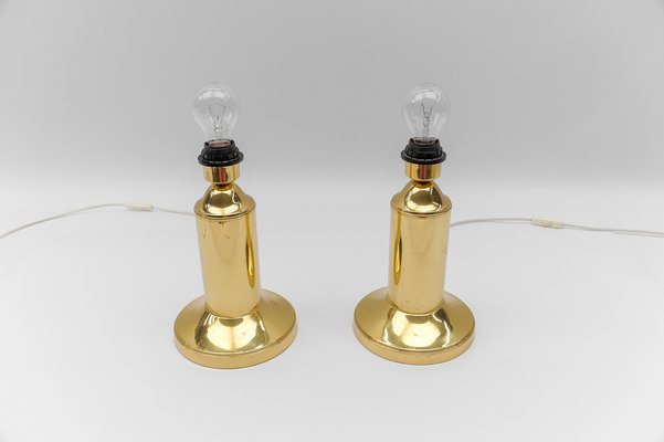 Mid-Century Modern Table Lamp in Brass, 1960s, Set of 2-KQB-1812013