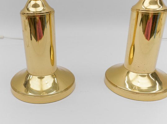 Mid-Century Modern Table Lamp in Brass, 1960s, Set of 2-KQB-1812013