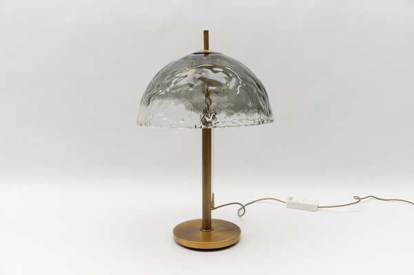 Mid-Century Modern Table Lamp in Brass and Murano Glass, 1960s-KQB-1768450