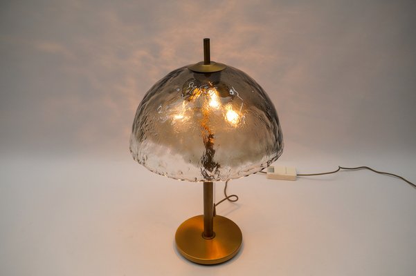 Mid-Century Modern Table Lamp in Brass and Murano Glass, 1960s-KQB-1768450