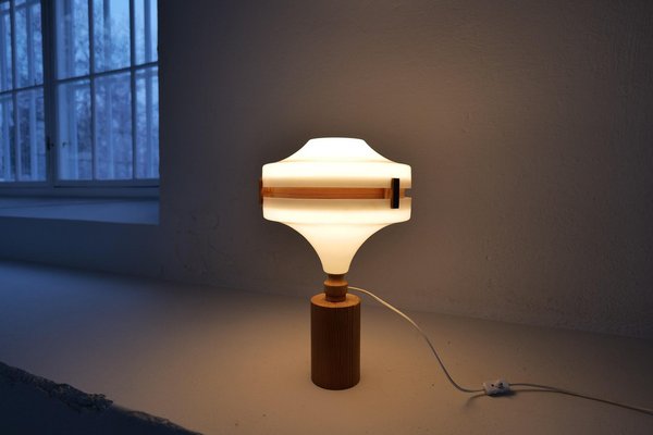 Mid-Century Modern Table Lamp in Pine and Acrylic, Sweden, 1970s-UYK-1773763