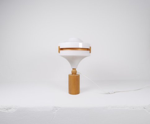 Mid-Century Modern Table Lamp in Pine and Acrylic, Sweden, 1970s-UYK-1773763