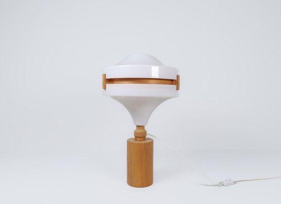 Mid-Century Modern Table Lamp in Pine and Acrylic, Sweden, 1970s-UYK-1773763