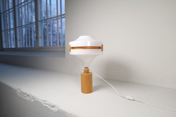 Mid-Century Modern Table Lamp in Pine and Acrylic, Sweden, 1970s-UYK-1773763