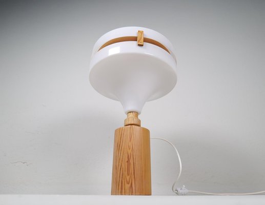 Mid-Century Modern Table Lamp in Pine and Acrylic, Sweden, 1970s-UYK-1773763