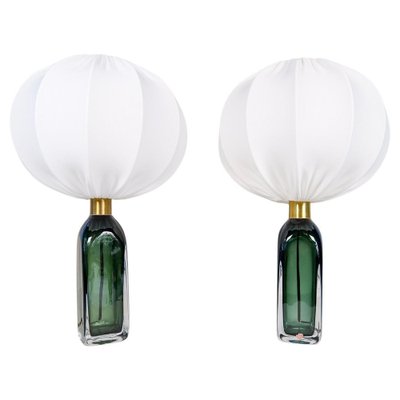 Mid-Century Modern Table Lamps attributed to Carl Fagerlund for Orrefors, Sweden, 1960s, Set of 2-UYK-1723505