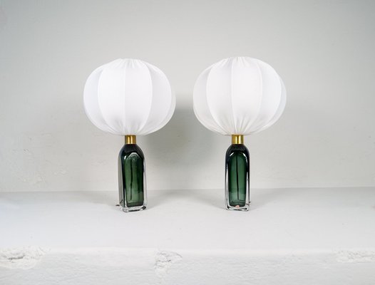 Mid-Century Modern Table Lamps attributed to Carl Fagerlund for Orrefors, Sweden, 1960s, Set of 2-UYK-1723505