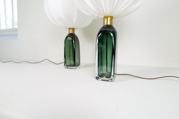 Mid-Century Modern Table Lamps attributed to Carl Fagerlund for Orrefors, Sweden, 1960s, Set of 2-UYK-1723505