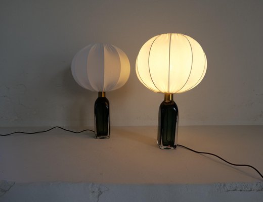 Mid-Century Modern Table Lamps attributed to Carl Fagerlund for Orrefors, Sweden, 1960s, Set of 2-UYK-1723505