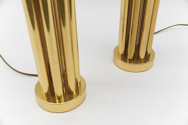 Mid-Century Modern Table Lamps in Brass, 1960s, Set of 2-KQB-1782506