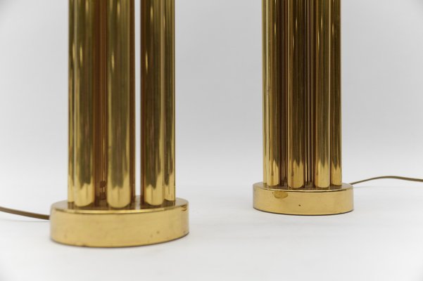 Mid-Century Modern Table Lamps in Brass, 1960s, Set of 2-KQB-1782506