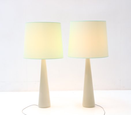 Mid-Century Modern Table Lamps in Opaline by Archimede Seguso Murano, 1970s, Set of 2-MY-1273602