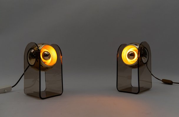 Mid-Century Modern Table Lamps in the style of Gino Sarfatti, 1960s, Set of 2-KQB-1739952