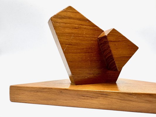 Mid-Century Modern Teak Birds Sculpture with Candleholder, 1960s-ZCY-1785597