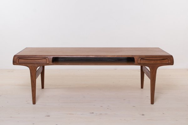 Mid-Century Modern Teak Coffee Table attributed to Johannes Andersen, 1960s-WZF-1751870