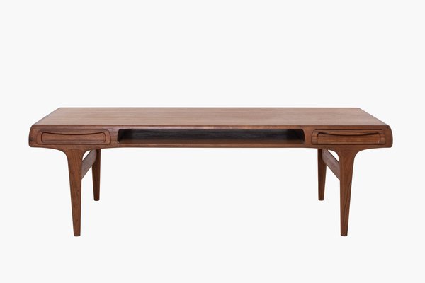 Mid-Century Modern Teak Coffee Table attributed to Johannes Andersen, 1960s-WZF-1751870